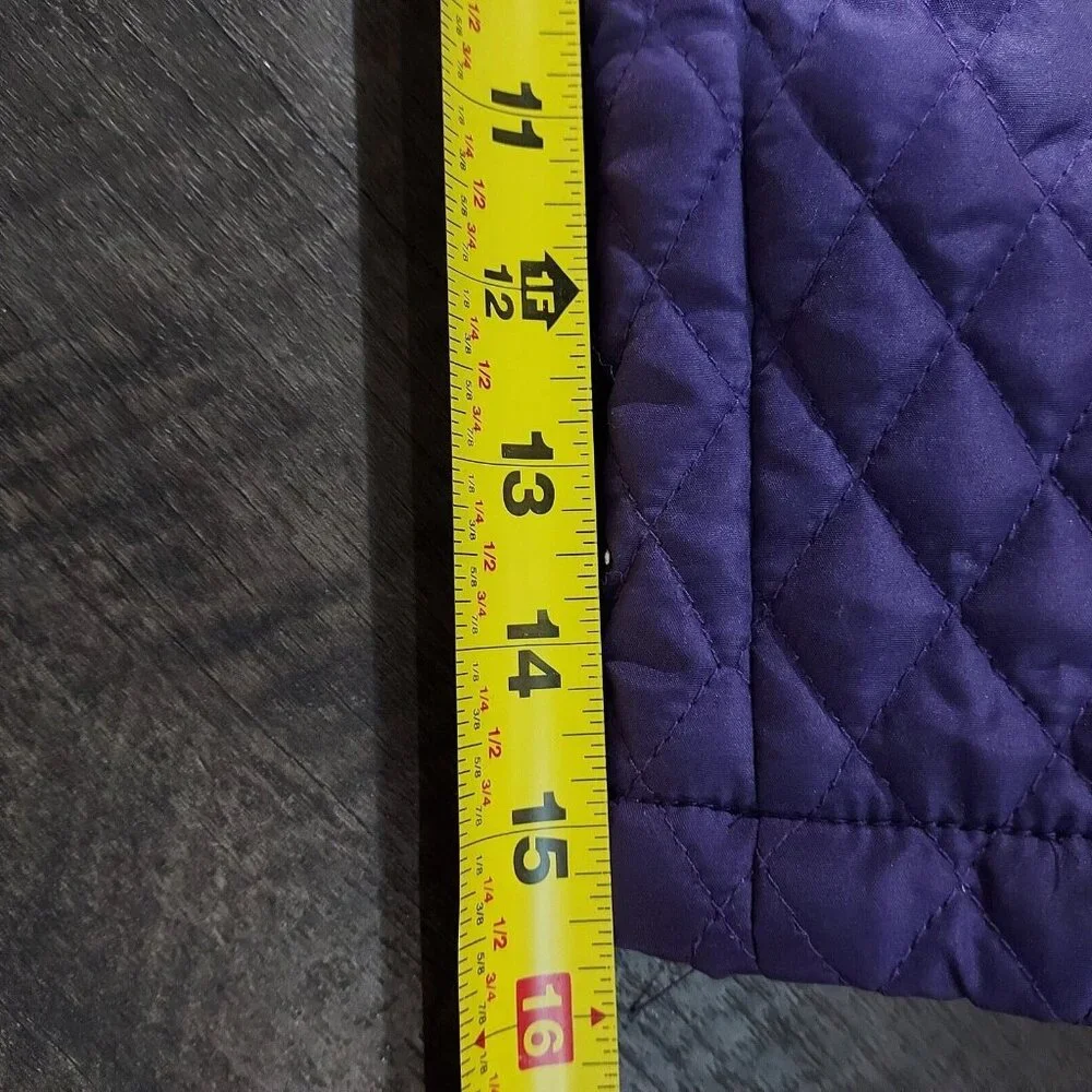 Jane Ashley Women's Quilted Coat, Size Medium Jacket Purple - Picture 16 of 16